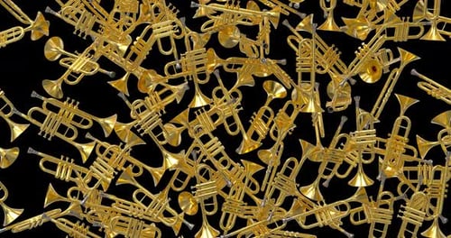 Golden Drums Transition On Alpha – Seamless Loop