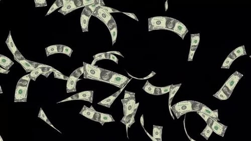 Money Rain 3D Animation | Realistic Cash Falling Loop