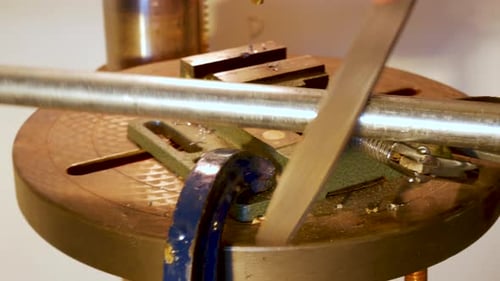 Metal Pipe Being Filed in Workplace