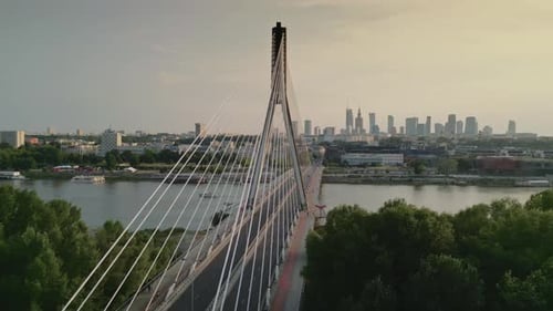 Amazing Panorama Of Warsaw City Poland