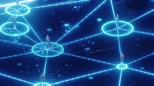 Concept low polygon People all over the world are connected by the Internet. Network.