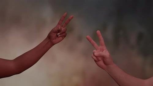 Hands Making Peace Sign