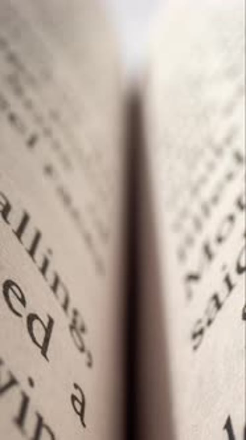 Pages Turning in an Open Book