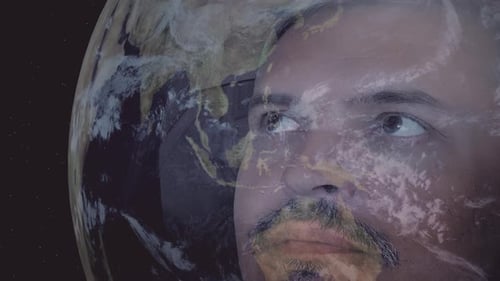 Portrait of man astronaut