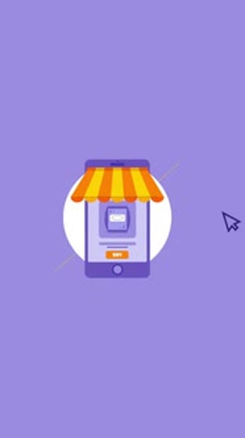 Flat Design Mobile Online Shop Purchase