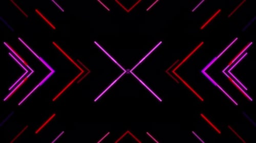 Abstract Neon Geometric Lines Motion Background Loop