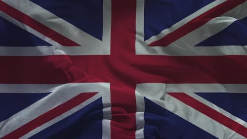 Realistic British Flag Waving Seamlessly for Corporate Use