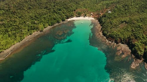 Tropical Island with Blue Lagoon