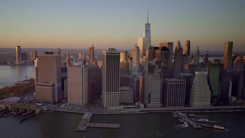 Experience the Breathtaking Aerial View of New York City During These Beautiful Sunset Moments
