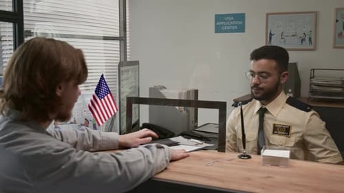 Visa Application Process at a Security Center