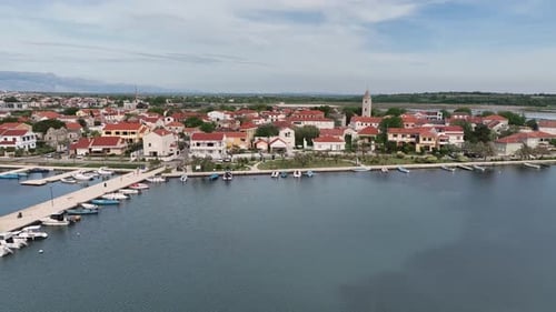 Historic Coastal Town Nin Captured By Drone in Spring