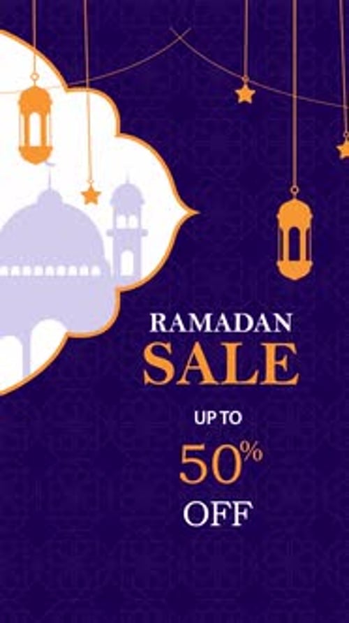 Ramadan Sale Social Media Post Template Concept Animation Video - Instagram Story
