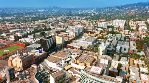 Varied urban landscape of Los Angeles, California, United States.