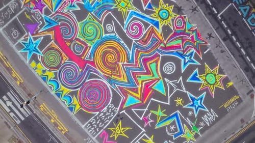 Vibrant and Colorful Street Art Showcasing Unique Patterns Creative Designs and Expressions