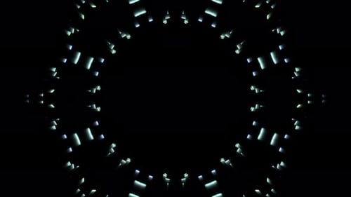 Abstract Glowing Geometric Kaleidoscope Pattern Loop Background