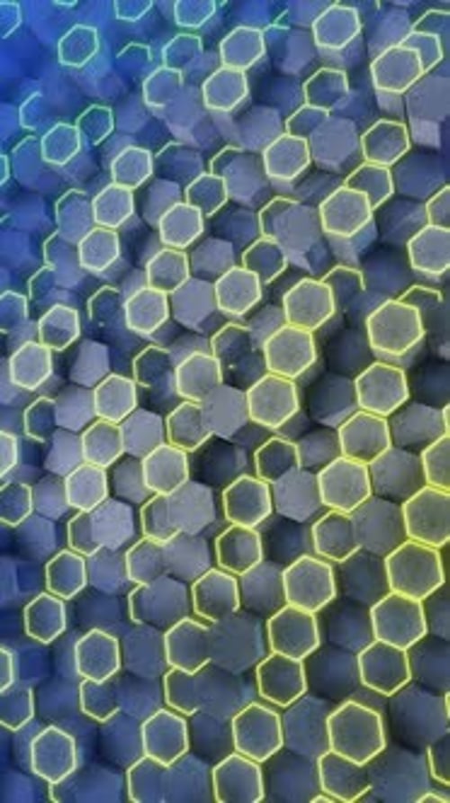 Stone 3D Hexagons 02 Background