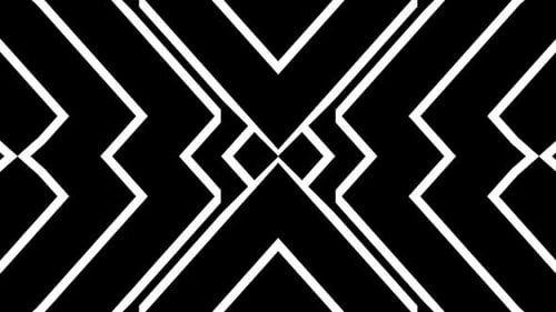 Kaleidoscope Collection: Luma matte transition of corner shaped elements moving outwards from the ce