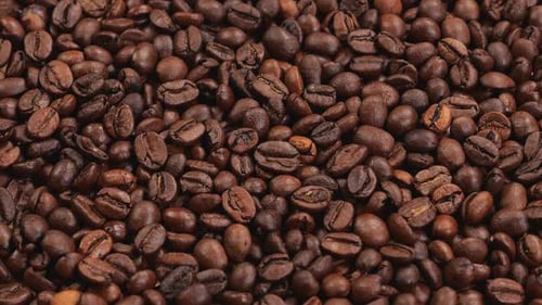 Roasted Coffee Beans Close Up
