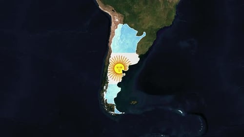 Argentina Flag Map