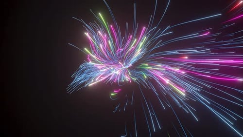 . Colorful spectrum laser rays