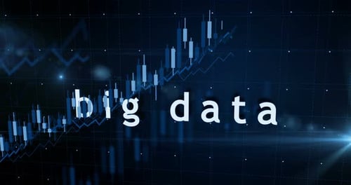 Corporate Big Data Financial Analysis Candlestick Chart Animation