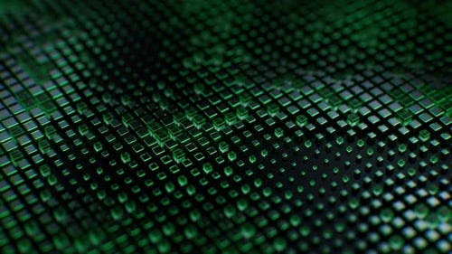 Abstrakter grüner Würfelbrett-Hintergrund, 3D-Rendering.