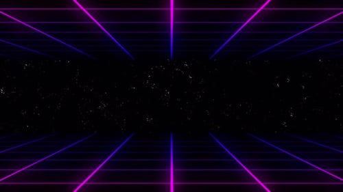 80s Retro Background Loop Interface