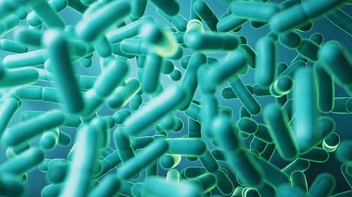 Large groups of germs with green background