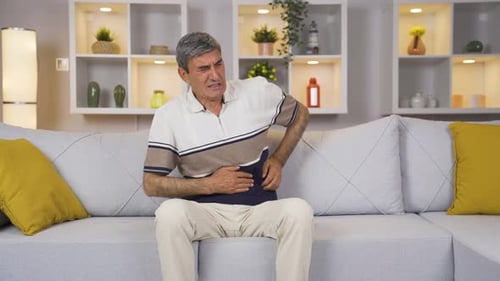 Old man with nausea.