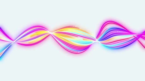 Glowing Abstract Neon Light Trails Background Animation