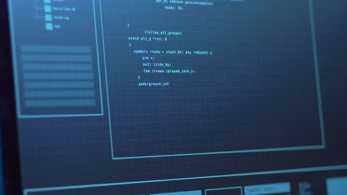 Cyberkriminalität und Technologiekonzept - Hacken eines Computersystems durch Viren-Cyberangriff im dunklen Raum