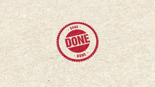 Animated Retro Done Stamp Seal Reveal