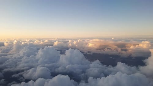 Time lapse of clouds while flying over Netherlands during Winter