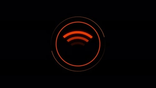 Animation of WiFi wave signal, isolated on transparent background with alpha channel.