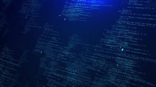 Animated Digital Code Stream Background for Technology Concepts