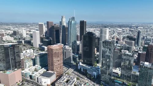 Highrise Buildings at Los Angeles in California United States.
