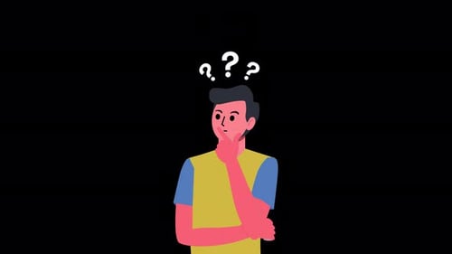 Person Thinking Animation 4K On Alpha