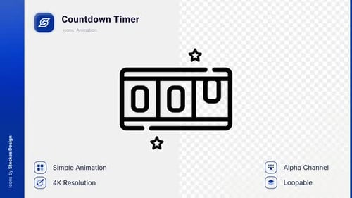 Countdown-Timer-Symbol für Animationen