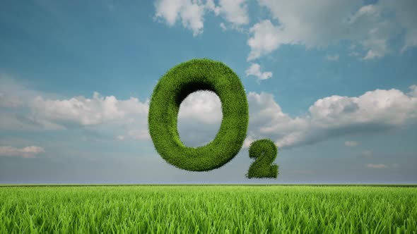 Oxygen Sign O2 Green Lawn Landscape, Backgrounds Motion Graphics ft ...