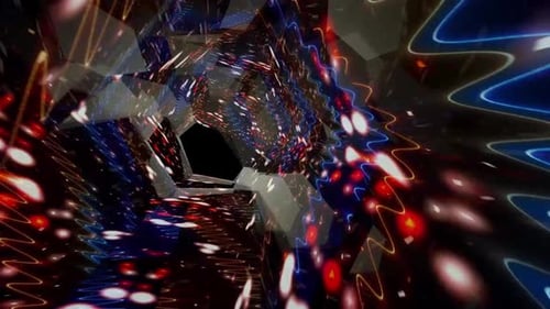 Renderización digital de fondo abstracto de túnel con purpurina