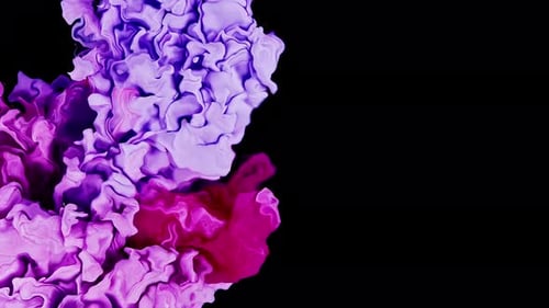 Vibrant Ink Abstraction Captivating Patterns Form As Colorful Paints Dance and Blend in Water