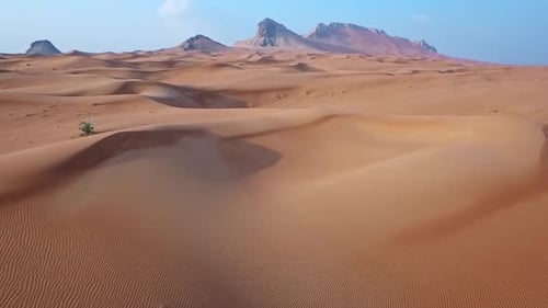 Dramatic Aerial Footage Showcasing the Beauty of a Vast Desert Terrain