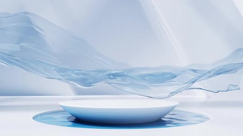 Bright room with water inside