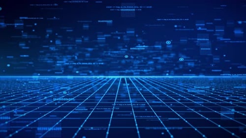 Technology Tunnel Digital Lines Big Data Information Flow Futuristic Matrix Crypto Currency