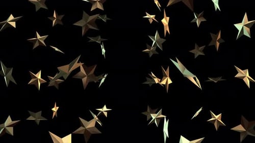 Stars Falling Alpha Channel 4K