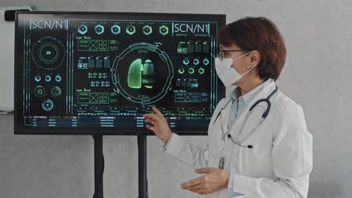 Lecturer Speaking About Medical Technologies