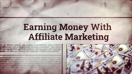 Affiliate Marketing Headline on Grungy Newspaper Background