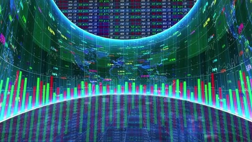 Large Screen Of Stock Exchange Stock Price