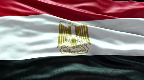 Realistic Waving Flag of Egypt Loop
