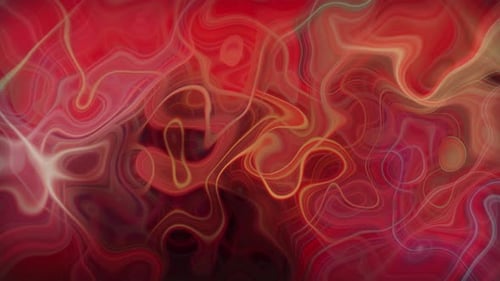 Abstract Glowing Fluid Lines Motion Background Loop